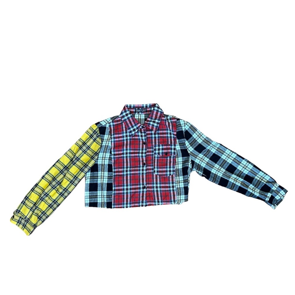 SHEIN tartan blouse